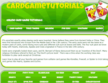 Tablet Screenshot of cardgametutorials.com